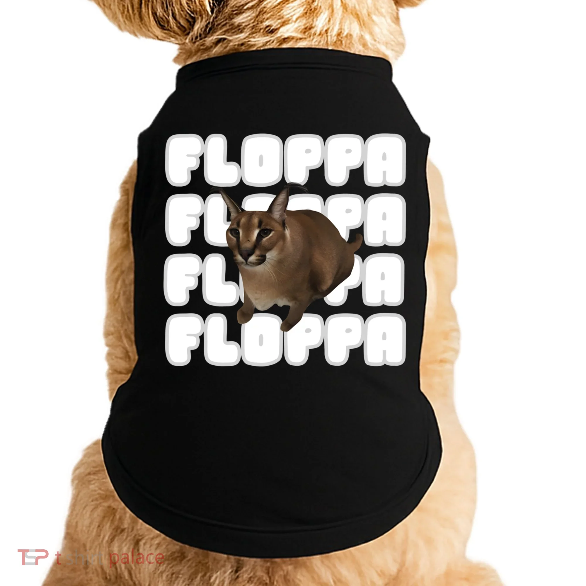 Big Floppa Meme Cat Gift Doggie Tank