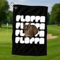 Big Floppa Meme Cat Gift Golf Towel thumb 1