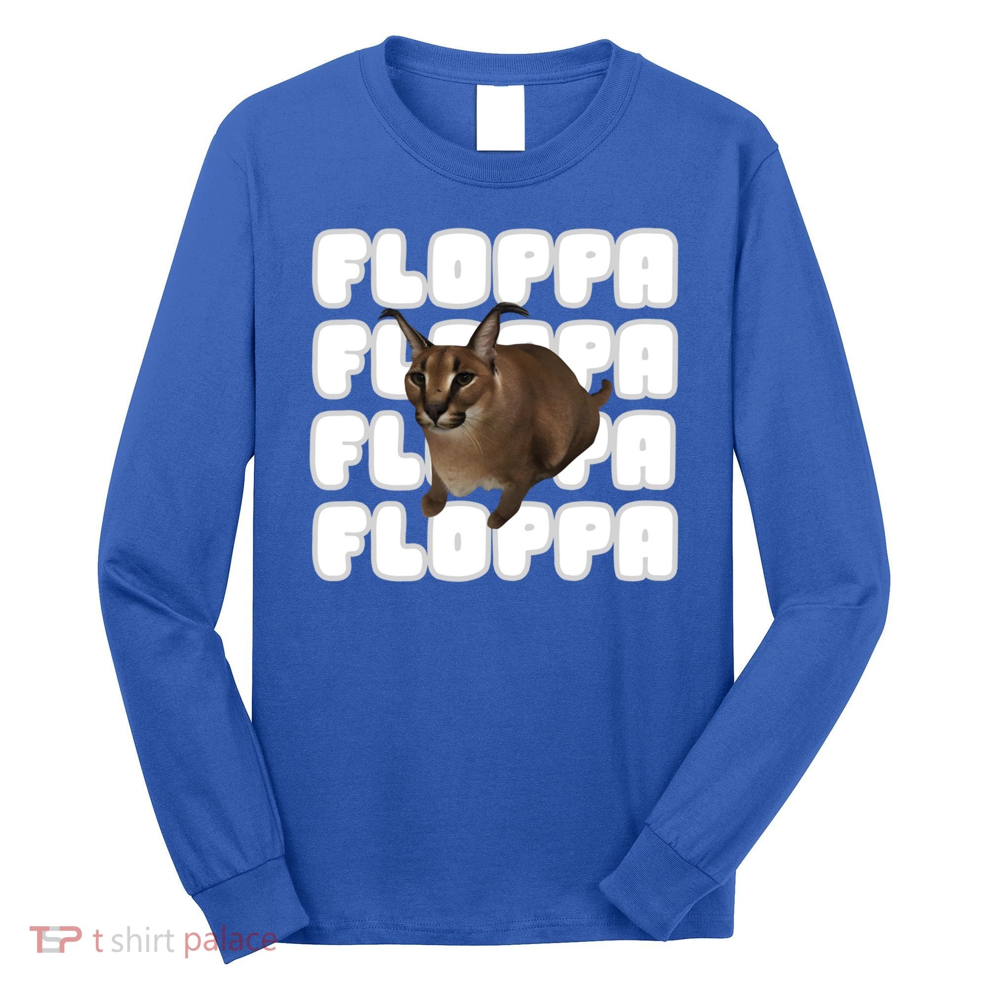 Big Floppa Meme Cat Gift Long Sleeve Shirt