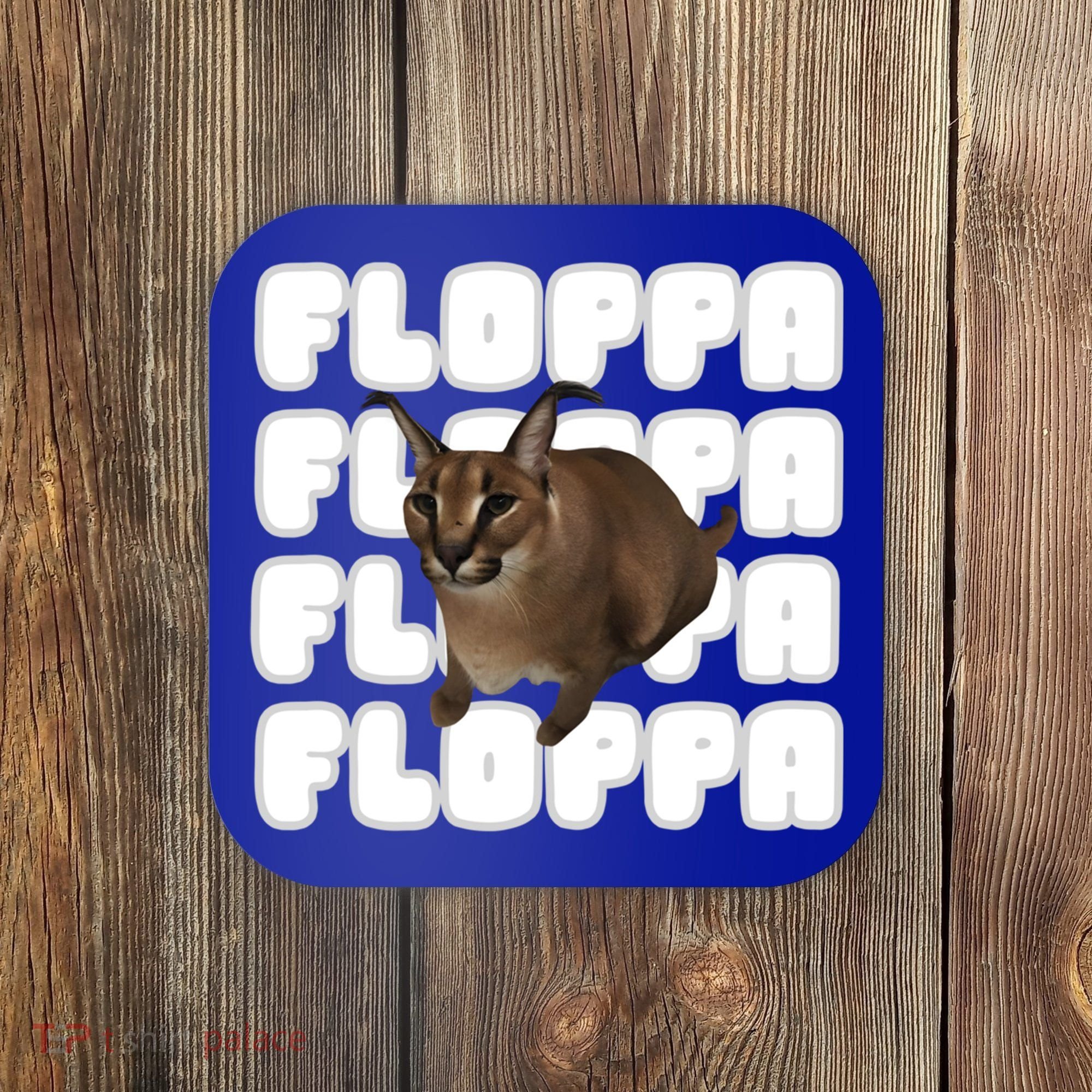 Big Floppa Meme Cat Gift Coaster