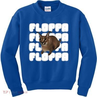 Big Floppa Meme Cat Gift Kids Sweatshirt