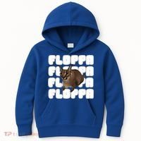 Big Floppa Meme Cat Gift Kids Hoodie thumb 0