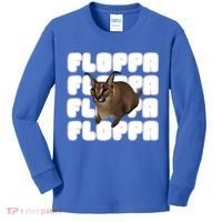 Big Floppa Meme Cat Gift Kids Long Sleeve Shirt thumb 0