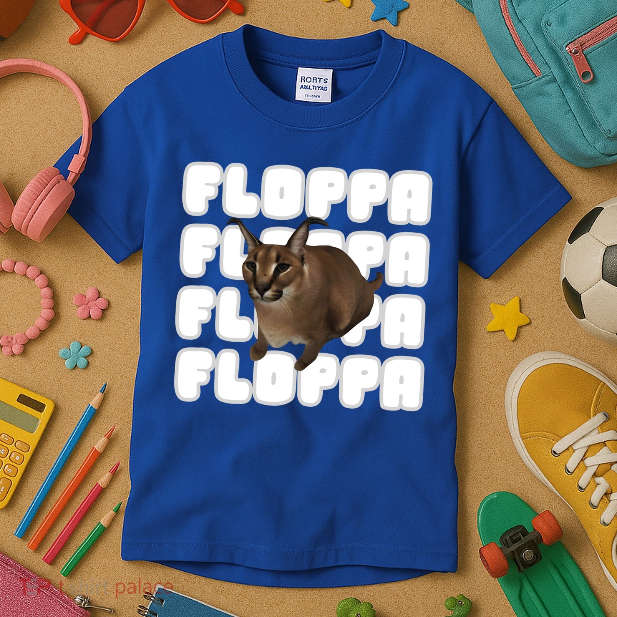 Big Floppa Meme Cat Gift Kids T-Shirt