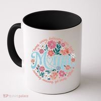 Boho Floral Mama Mom Adjectives She Is Mom Mothers Day Coffee Mug thumb 0
