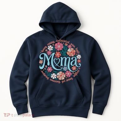 Boho Floral Mama Mom Adjectives She Is Mom Mothers Day Hoodie