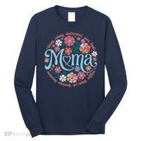 Boho Floral Mama Mom Adjectives She Is Mom Mothers Day Long Sleeve Shirt thumb 0