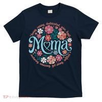 Boho Floral Mama Mom Adjectives She Is Mom Mothers Day T-Shirt thumb 0