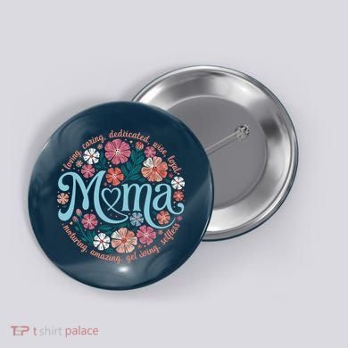Boho Floral Mama Mom Adjectives She Is Mom Mothers Day Button