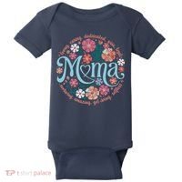 Boho Floral Mama Mom Adjectives She Is Mom Mothers Day Baby Bodysuit thumb 0
