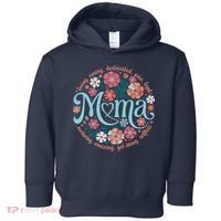 Boho Floral Mama Mom Adjectives She Is Mom Mothers Day Toddler Hoodie thumb 0