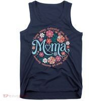 Boho Floral Mama Mom Adjectives She Is Mom Mothers Day Tank Top thumb 0