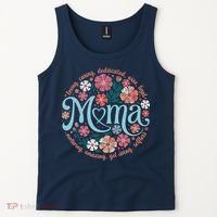 Boho Floral Mama Mom Adjectives She Is Mom Mothers Day Tank Top thumb 2