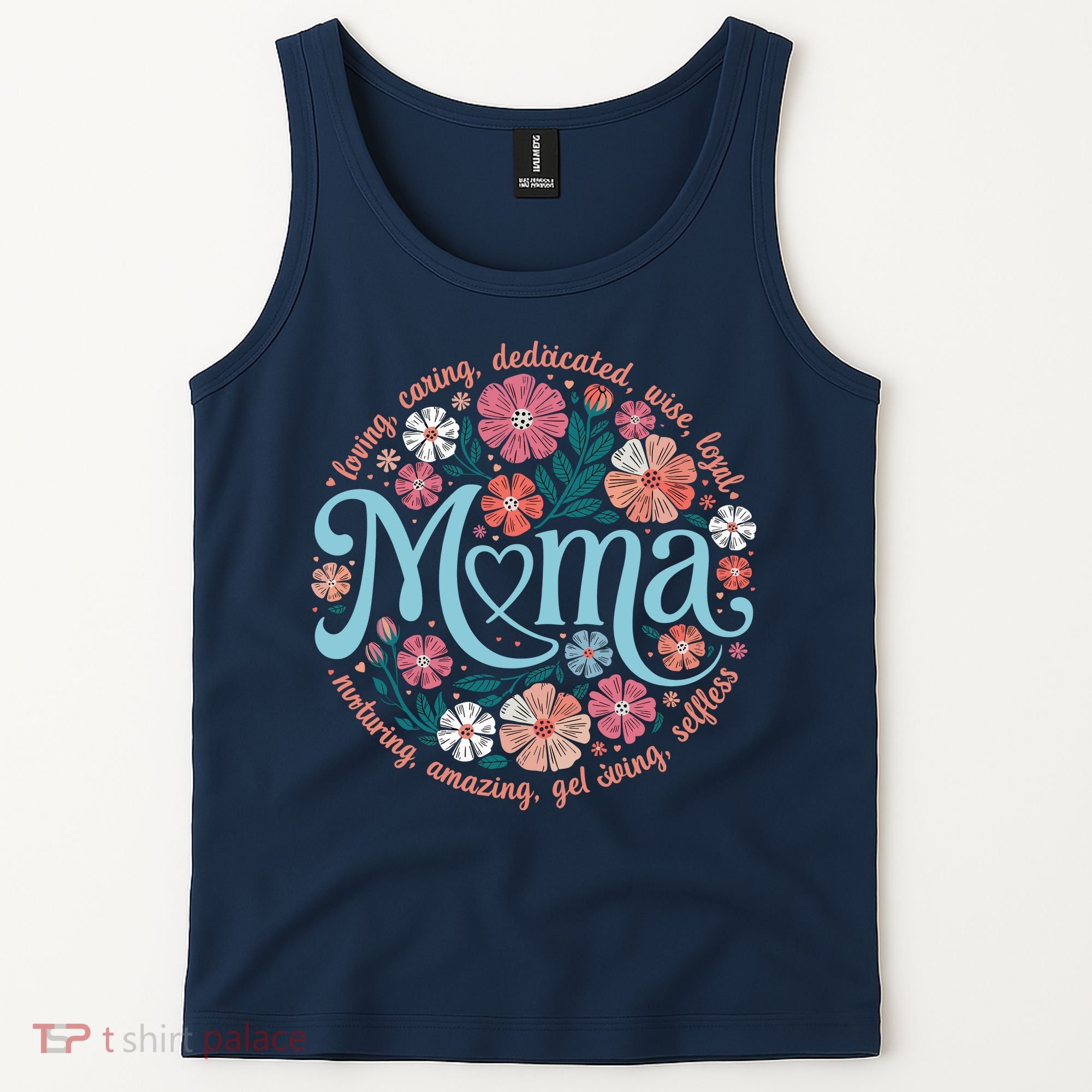 Boho Floral Mama Mom Adjectives She Is Mom Mothers Day Tank Top