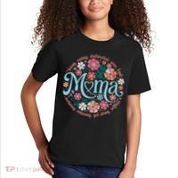 Boho Floral Mama Mom Adjectives She Is Mom Mothers Day Kids T-Shirt thumb 2