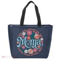 Boho Floral Mama Mom Adjectives She Is Mom Mothers Day Tote Bag thumb 0