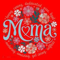Boho Floral Mama Mom Adjectives She Is Mom Mothers Day Santa Hat thumb 1