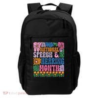 Boho Flower National Speech And Hearing Month SLP Therapist Backpack thumb 0