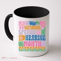 Boho Flower National Speech And Hearing Month SLP Therapist Coffee Mug thumb 0