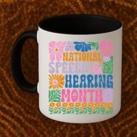 Boho Flower National Speech And Hearing Month SLP Therapist Coffee Mug thumb 2