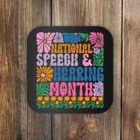 Boho Flower National Speech And Hearing Month SLP Therapist Coaster thumb 0