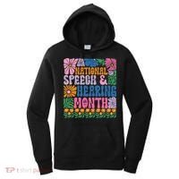 Boho Flower National Speech And Hearing Month SLP Therapist Women's Hoodie thumb 0