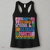 Boho Flower National Speech And Hearing Month SLP Therapist Women's Tank Top thumb 3