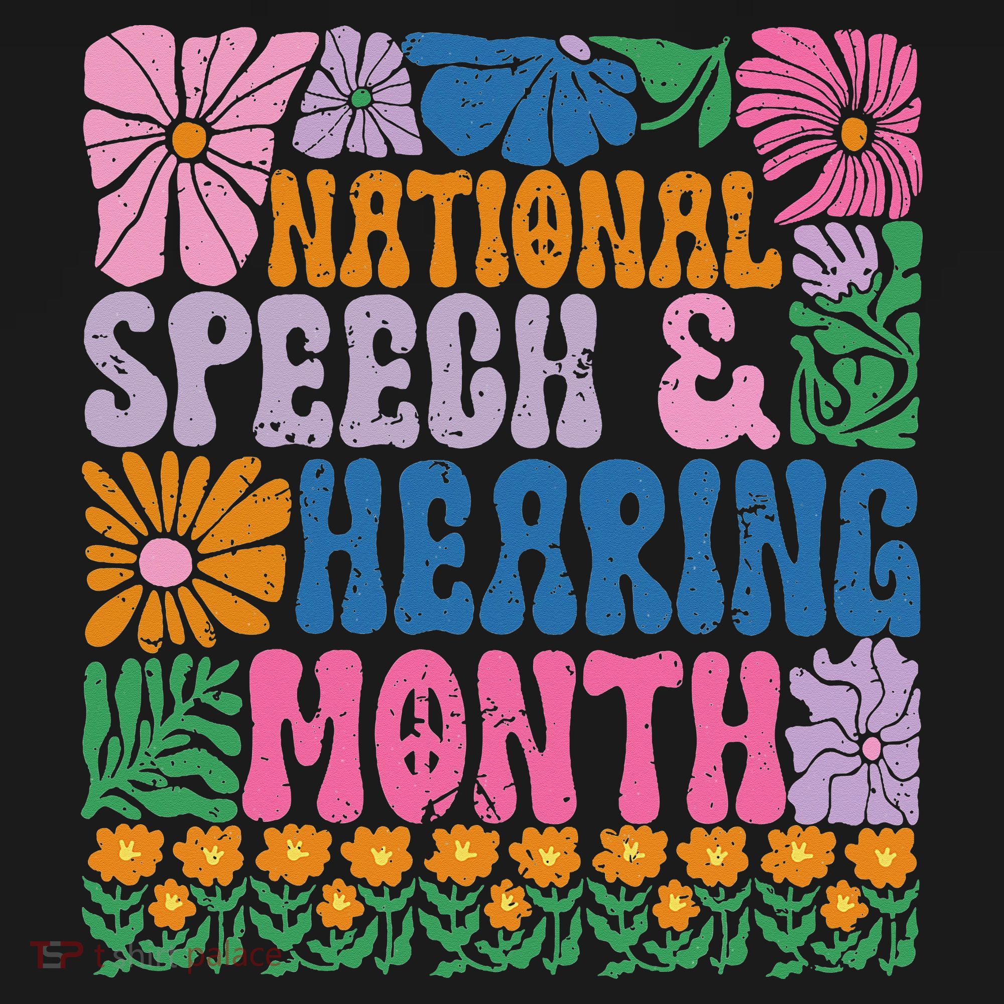 Boho Flower National Speech And Hearing Month SLP Therapist Women's Tank Top