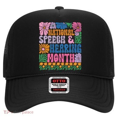 Boho Flower National Speech And Hearing Month SLP Therapist Hat