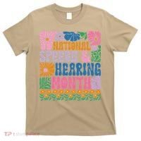 Boho Flower National Speech And Hearing Month SLP Therapist T-Shirt thumb 0