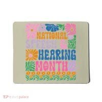 Boho Flower National Speech And Hearing Month SLP Therapist Mousepad thumb 0