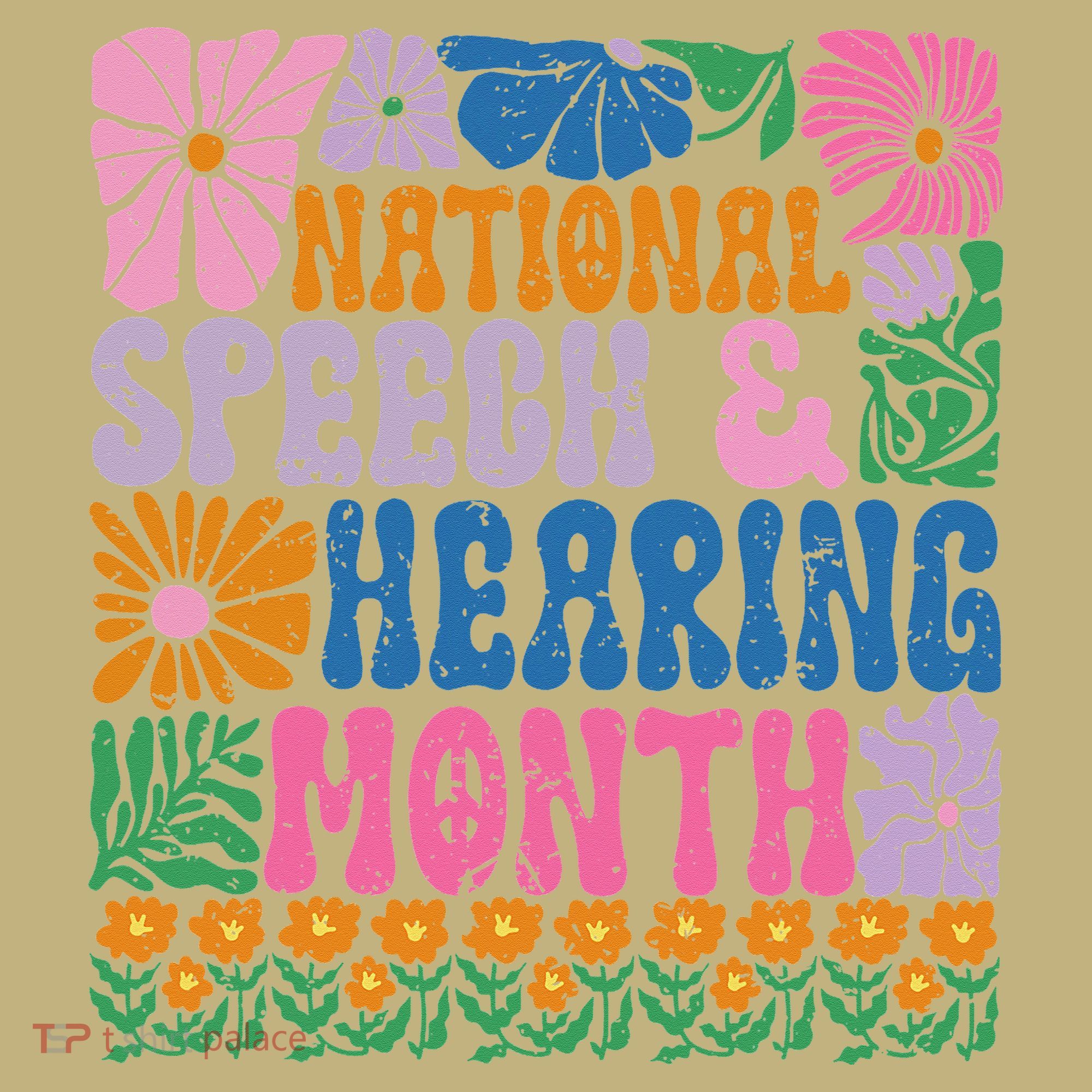 Boho Flower National Speech And Hearing Month SLP Therapist Mousepad