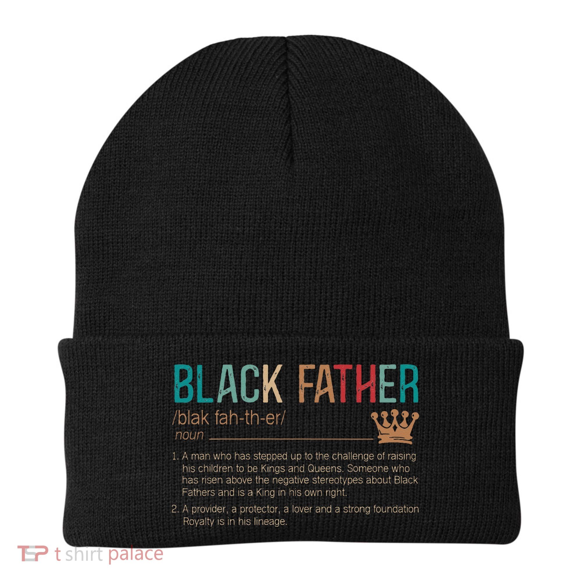 Black Father Noun Father Day Gifts Classic Beanie