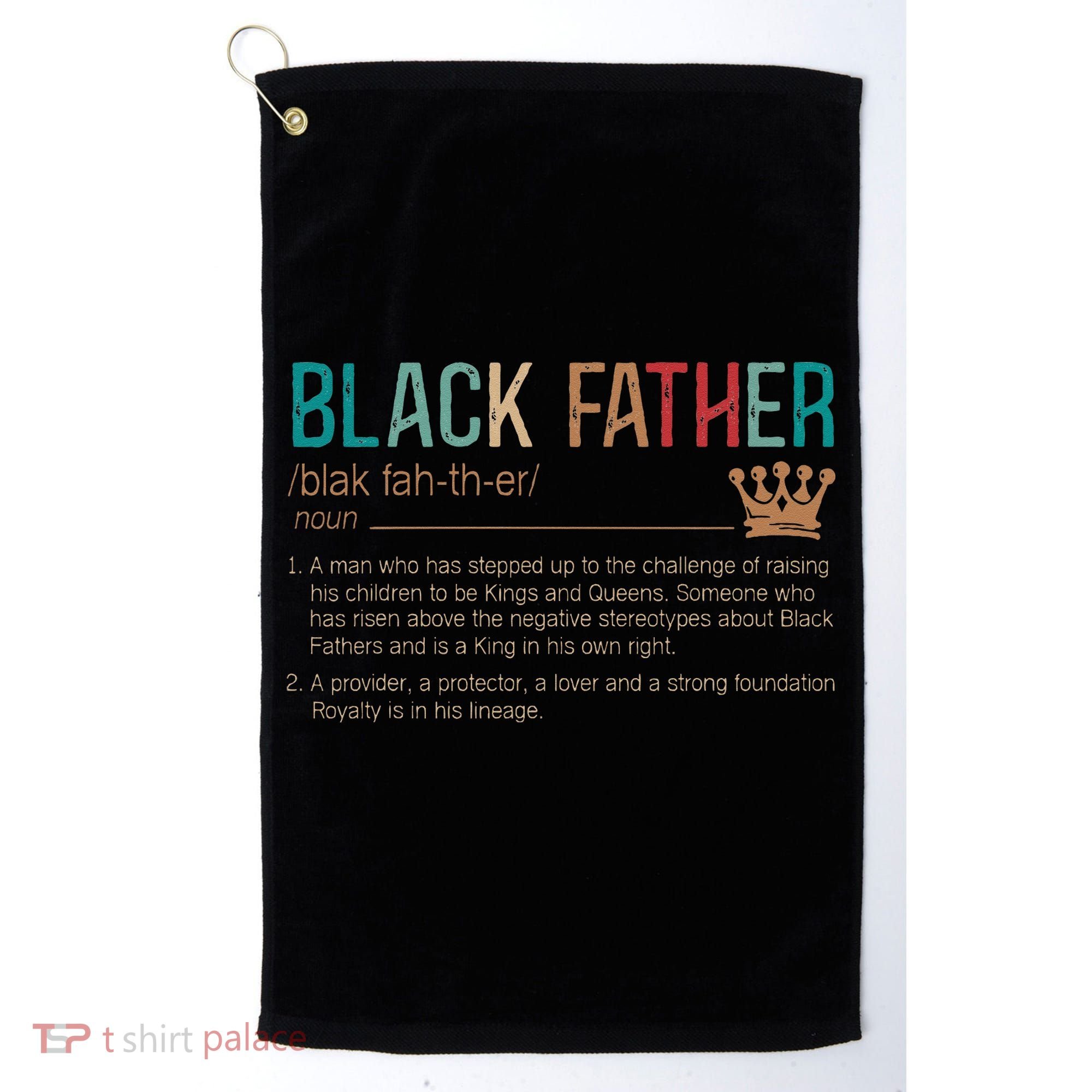 Black Father Noun Father Day Gifts Classic Golf Towel