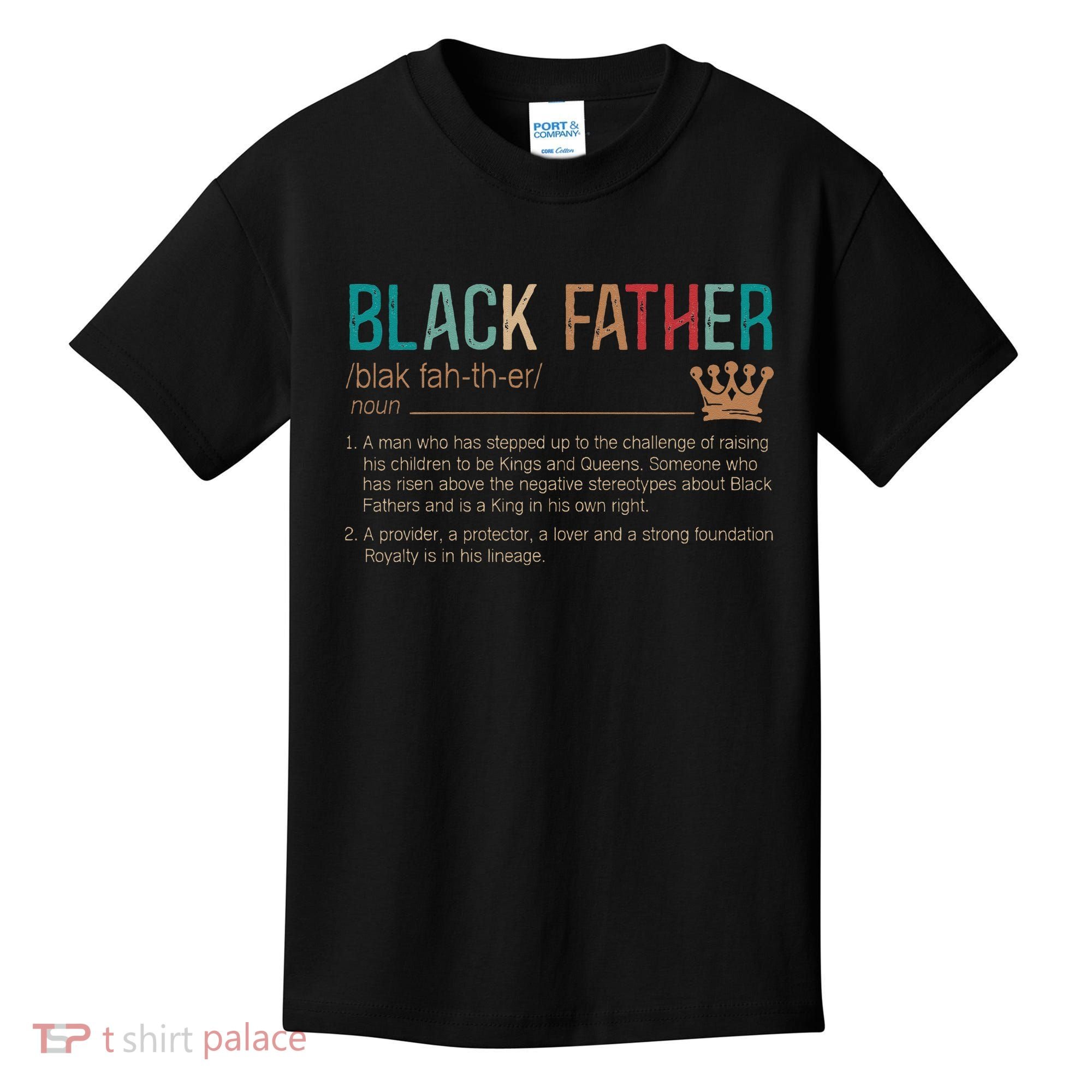 Black Father Noun Father Day Gifts Classic Kids T-Shirt