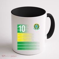 Brasil Flag Number 10 Brazil Soccer Coffee Mug thumb 1