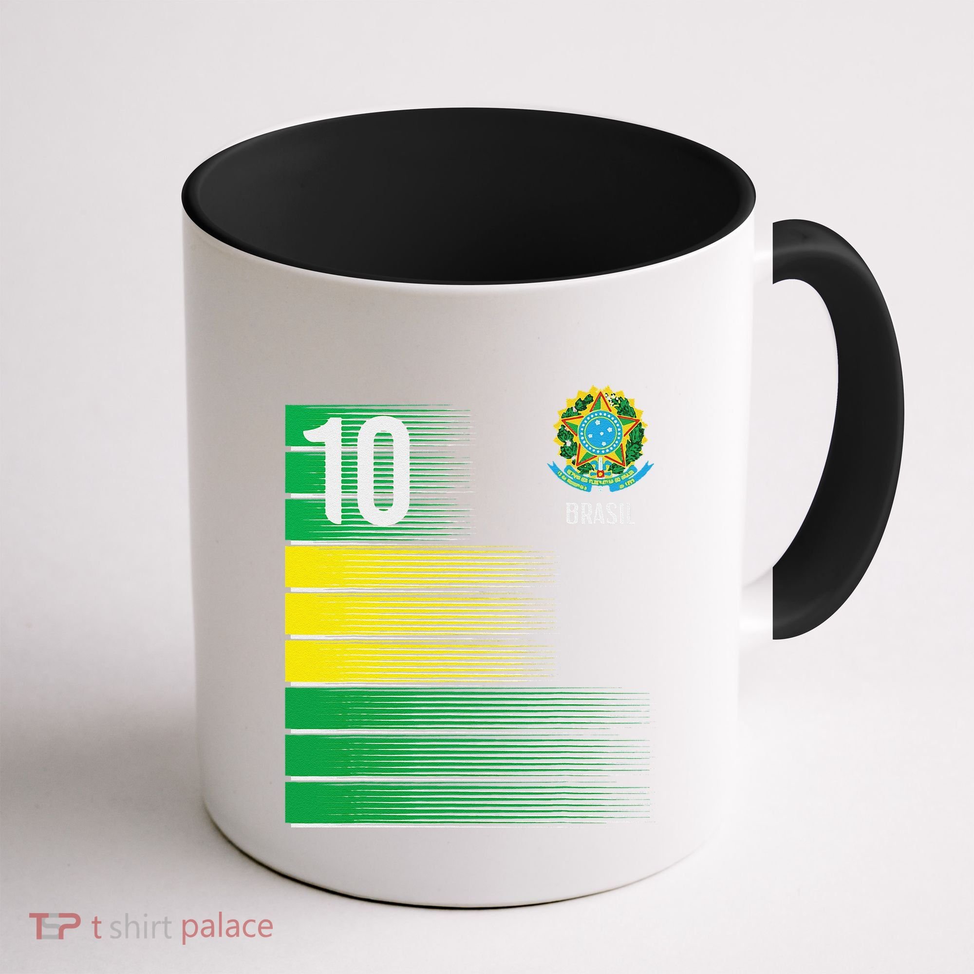 Brasil Flag Number 10 Brazil Soccer Coffee Mug