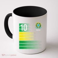 Brasil Flag Number 10 Brazil Soccer Coffee Mug thumb 0