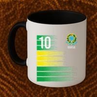 Brasil Flag Number 10 Brazil Soccer Coffee Mug thumb 2