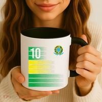 Brasil Flag Number 10 Brazil Soccer Coffee Mug thumb 3