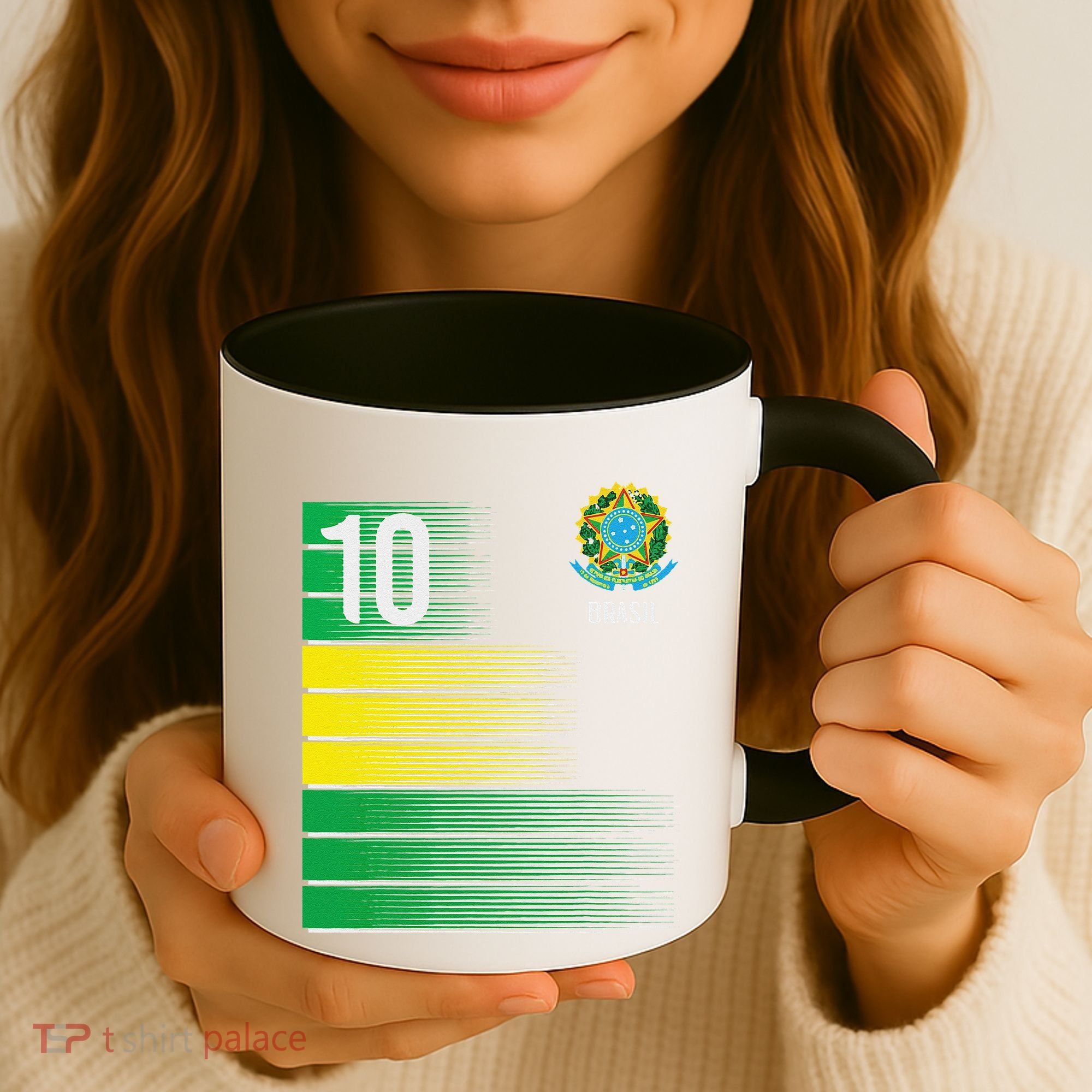 Brasil Flag Number 10 Brazil Soccer Coffee Mug