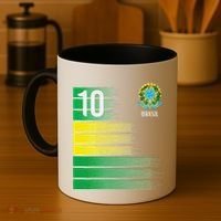 Brasil Flag Number 10 Brazil Soccer Coffee Mug thumb 4