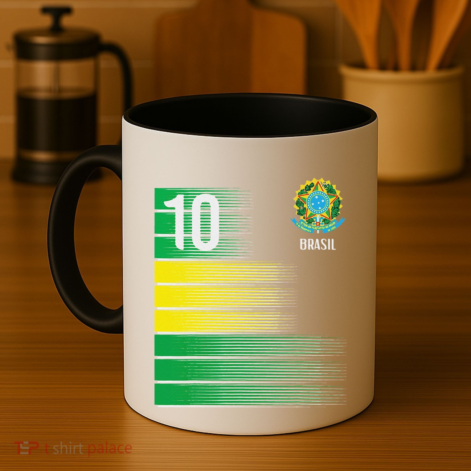 Brasil Flag Number 10 Brazil Soccer Coffee Mug