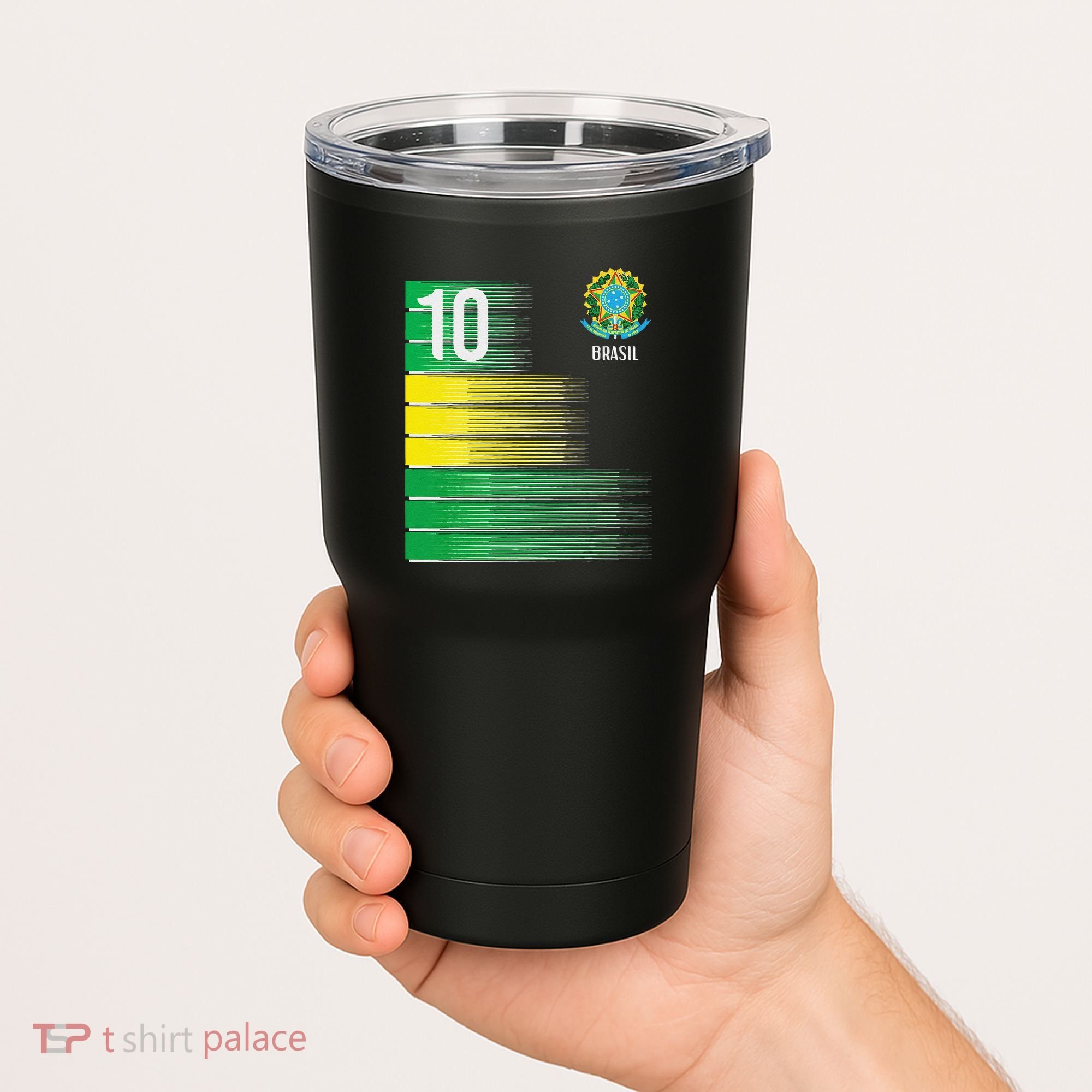 Brasil Flag Number 10 Brazil Soccer Tumbler