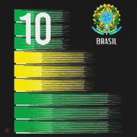 Brasil Flag Number 10 Brazil Soccer Ornament thumb 1