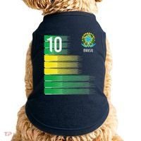 Brasil Flag Number 10 Brazil Soccer Doggie Tank thumb 0