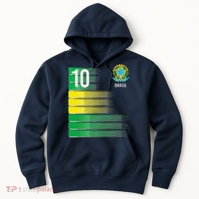 Brasil Flag Number 10 Brazil Soccer Hoodie