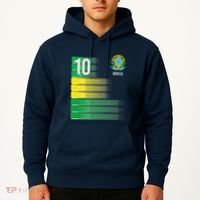 Brasil Flag Number 10 Brazil Soccer Hoodie thumb 2