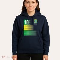 Brasil Flag Number 10 Brazil Soccer Hoodie thumb 5