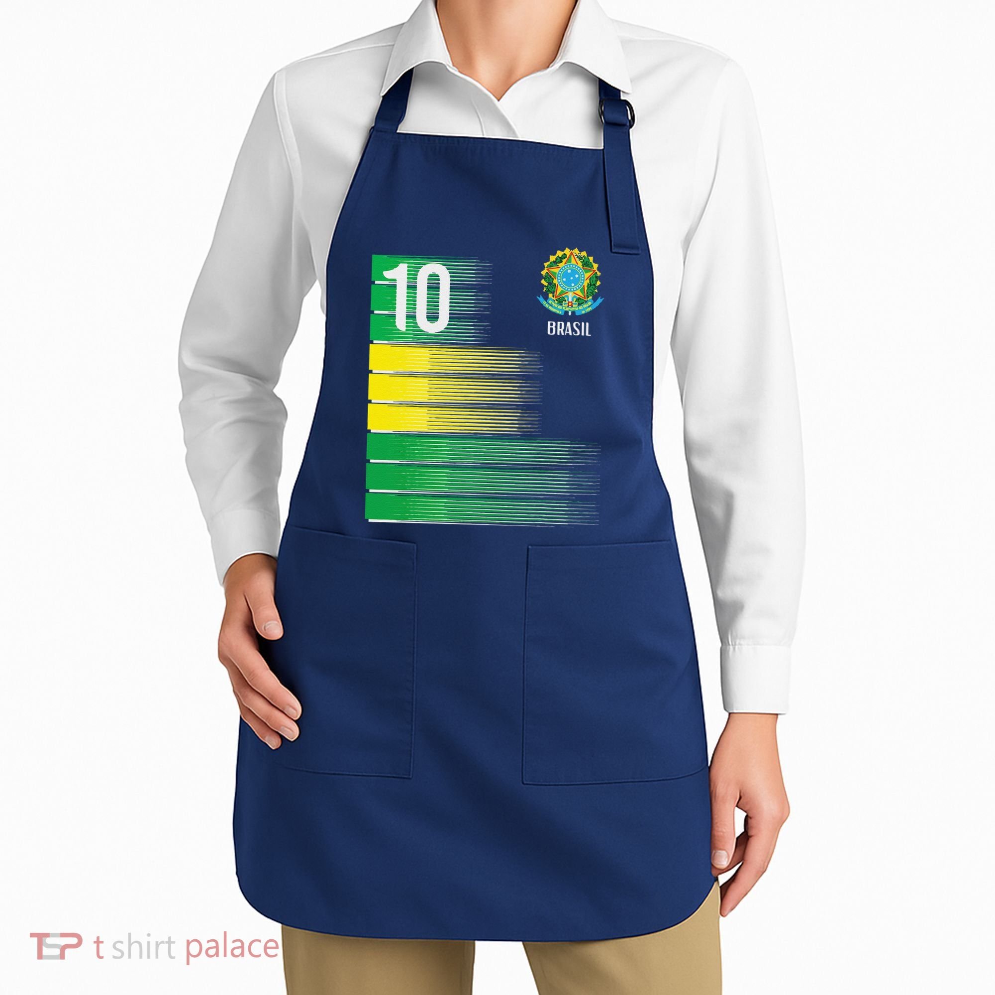 Brasil Flag Number 10 Brazil Soccer Apron